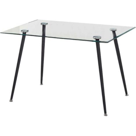 Tavolo in Vetro Cristallo 120x80 Rettangolare da Cucina Sala Pranzo (1/5)
