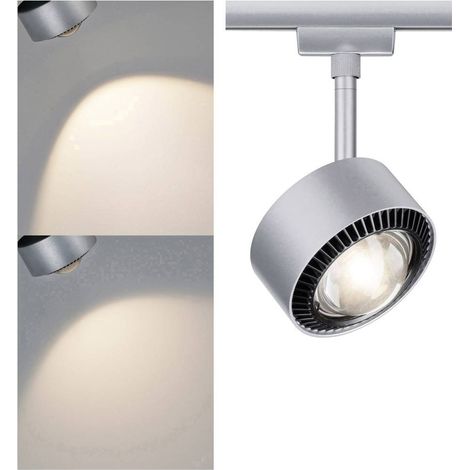 Paulmann aldan spot led dimmerabile 9w luce calda 2700k per sistema binario urail cromo opaco nero 955.19 (1/5)