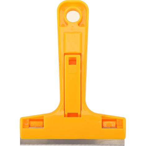 10 Stück Rasierklingenschaber, Edelstahlklinge, ergonomischer Griff, elektronisches Klebstoffentfernungswerkzeug, orange (1/5)