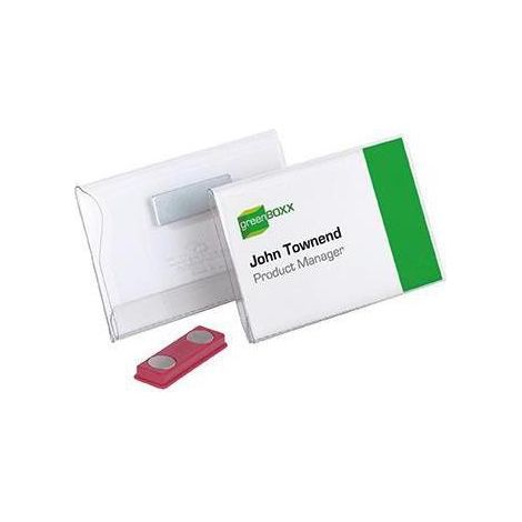 Namensschild 90 x 54 mm (B x H) Magnet transparent 25 St./Pack. (1/4)