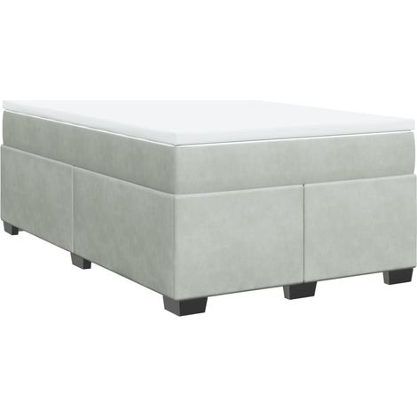 Maison Exclusive - Boxspringbett mit Matratze Hellgrau 120x190 cm