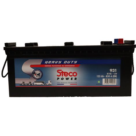 Batterie 12V 135Ah 850A 513x189x222 mm heavy duty stecopower - 931