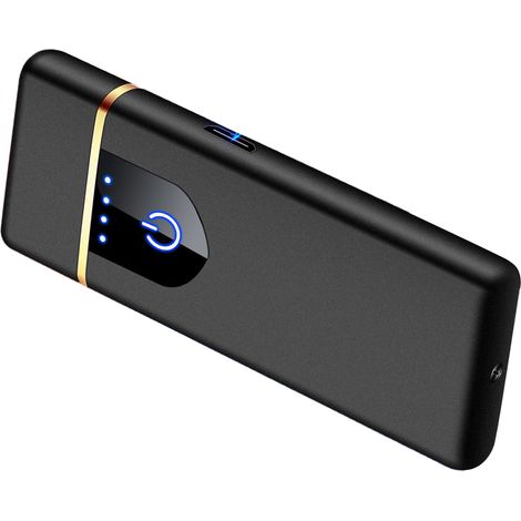 Briquet électrique rechargeable USB avec écran tactile et allumage double face (1/5)