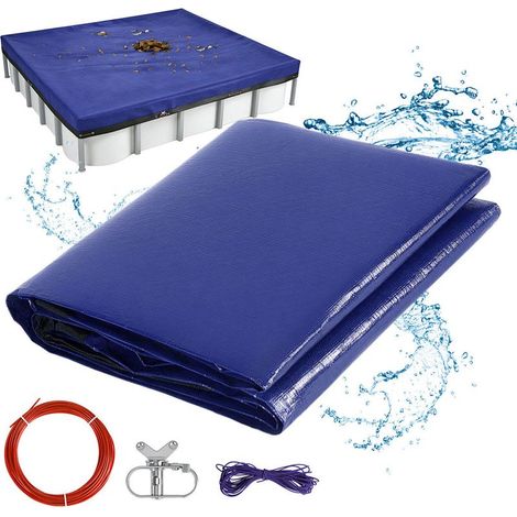 Jiubiaz Bâche piscine rectangulaire 210×304 cm pour piscine tubulaire 3m×2m, avec œillets (1/5)
