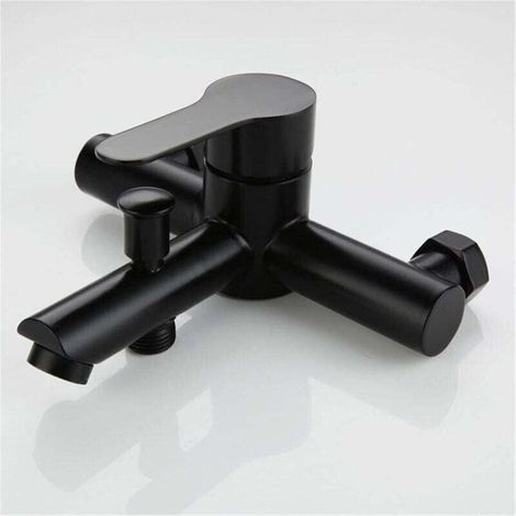 Rubinetto doccia a parete in acciaio inox 304, rubinetto triplo per vasca, miscelatore acqua calda e fredda, rubinetto ugello (1/4)