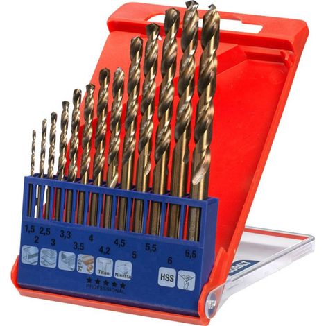 kwb 421600 HSS cobalto, Kit punte a spirale da metallo 13 parti M35 DIN 338 Alberino cilindrico 1 pz. (1/3)