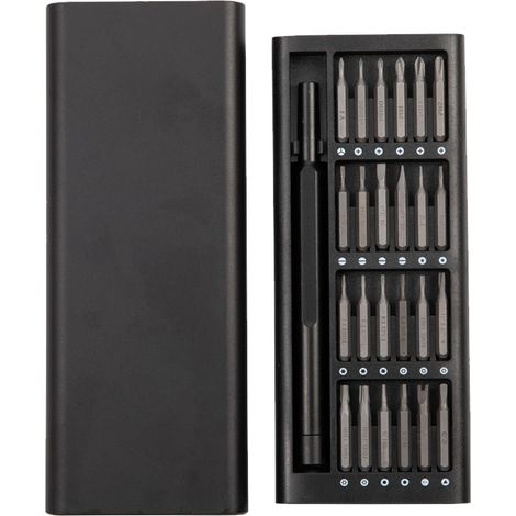 Kit di cacciaviti magnetici 24 in 1, assortimento di punte per cacciavite multifunzionali in acciaio legato per lo smontaggio e la manutenzione di apparecchiature elettroniche. (1/5)