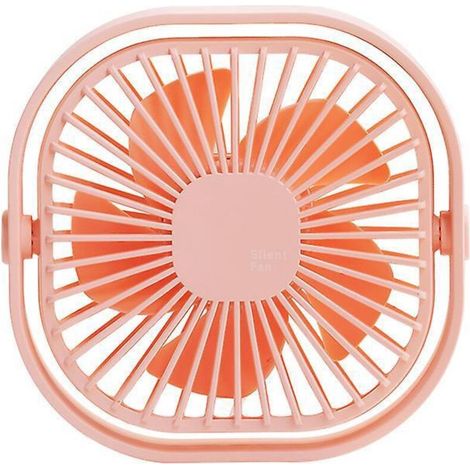 petit Ventilateur De Bureau De Refroidissement (rose), Ventilateur De Bureau Portable Usb  Vent Fort, Mini Ventilateur Personnel Muet  Rotation  3 (1/5)