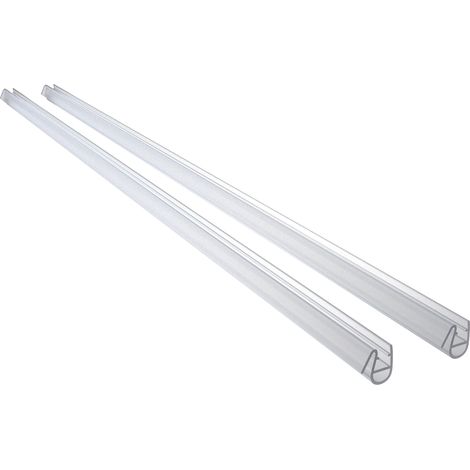 2 Pezzi Guarnizione Sottoporta (Modello-3) per box doccia lunga 90 cm per vetro da 5-6 mm Coda Morbida larga 12 mm Tagliabile (1/4)