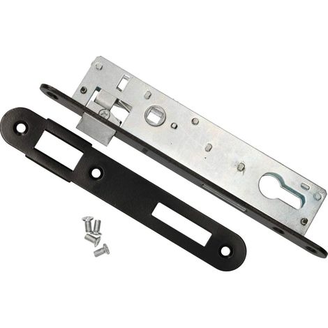 Kotarbau – Serrure à mortaiser 90/22 PZ – Contre-plaque galvanisée universelle – Serrure à cadre tubulaire pour portes intérieures et extérieures