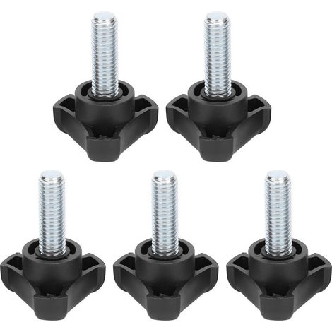5 pièces en plastique tête triangulaire poignée vis bouton ensemble de serrage accessoire M10 30mm (1/5)