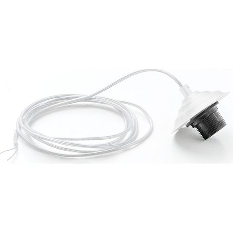 Portalampada con cavo trasparente Alice bianco per Lampadari e lampade a sospensione 1XE27 max 1X60W IP20 - Lunghezza max 3 metri (1/2)
