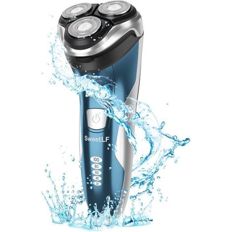 Rasoir Électrique - SweetLF - Rotatif 4D - Rechargeable - Étanche IPX7 - 120 min d'autonomie