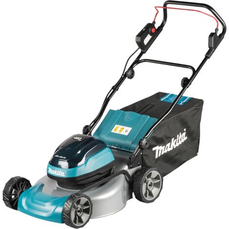 Cortacésped a batería Makita DLM 466 Z de 36 V (2x 18 V) 46 cm sin escobillas, solo - sin batería, sin cargador