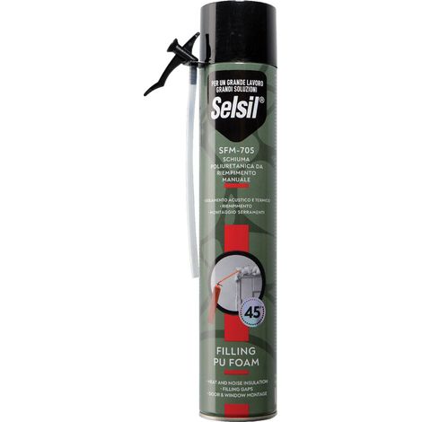 Schiuma Poliuretanica Manuale Selsil Sfg Sfm 705 12 Pezzi in Alluminio 750 ml