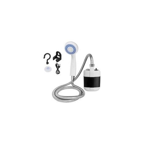Douche extérieure portable pour camping – Pompe à batterie intégrée, tête de douche résistante en ABS, idéale pour voyages, festivals et activités en plein air (1/5)