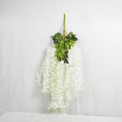Plantes Grimpeantes Glycine Artificielle, 12 Pcs, Matière Tissu Soie, Haut 110cm, Naturel