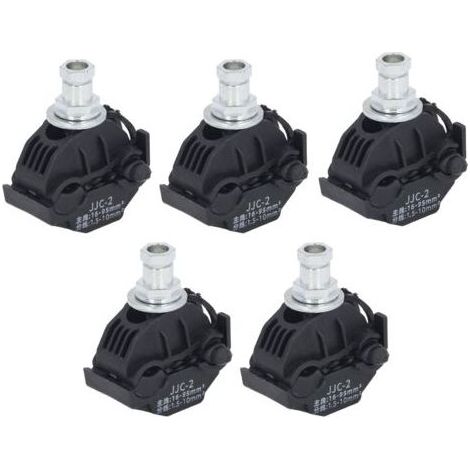 Lot de 5 connecteurs à perforation d'isolant 1 kV, pince anti-dénudation, répartiteur de câble haute/basse tension JJC 2 (1/5)