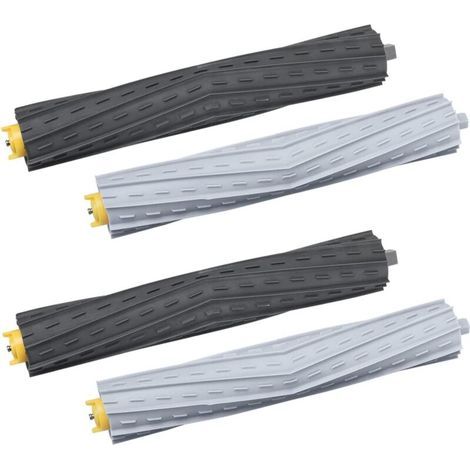 2 Kit Brosses en Caoutchouc pour iRobot Série 800 & 900 Aspirateur Robot, Brosse à Rouleau de Rechange pour Roomba 850 860 861 866 870 880 890 960 980 (1/4)