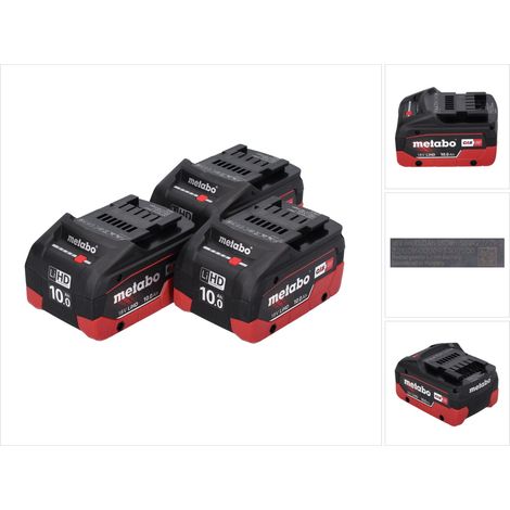 Metabo LiHD Akkupack Set 3x 18 V 10,0 Ah CAS System ( 3x 625549000 )