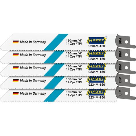Hazet 9234M-150/5 Säbelsägeblätter-Satz, Metall (1/2)