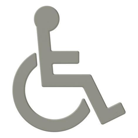 Symbol "Rollstuhl" selbstklebend felsgrau (1/5)
