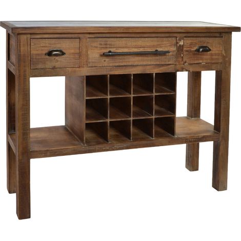 Consola Madera 120X35X95 Botellero (1/5)