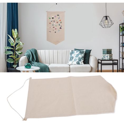 Soporte decorativo de pared para broches y organizador de coleccionistas – pancarta de lino y madera contrachapada, 51 x 27 cm (1/5)