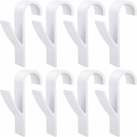 8-teiliges Heizkörperhaken-Set, Handtuchhalter-Heizkörperhaken, weiße Kunststoff-Heizkörperhaken, Badezimmer-Heizkörperhaken (1/5)