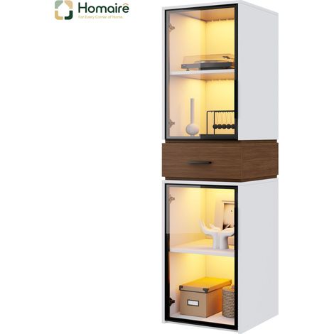 Bücherregal MDF weiß 40 x 40 x 200 cm HOMAIRE (1/5)