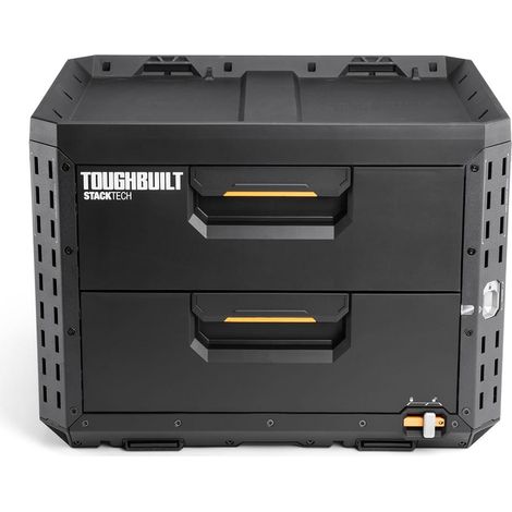 Caja de herramientas de 2 cajones con cierre, stacktech, 53 x 40,5 x 39,5 cm