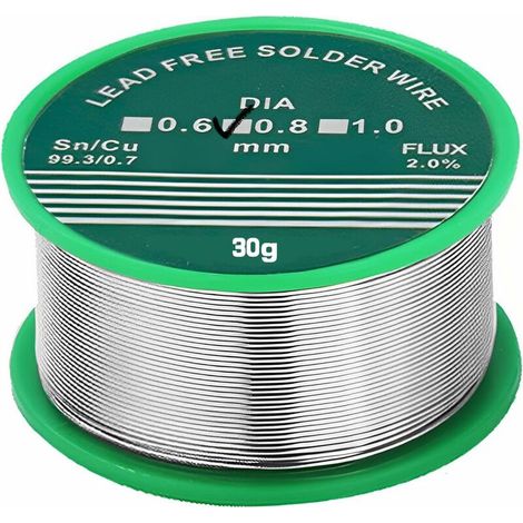 Fil Soudure Sn99 Ag0.3 Cu0.7 Colophane 0.8mm 30g Électronique (1/4)