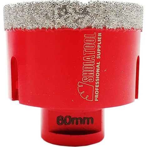 Ineasicer Forets Diamant 60mm Trépans de Forage avec Filetage M14 pour Perçage à sec en Porcelaine Carrelage Granit Marbre (1/5)