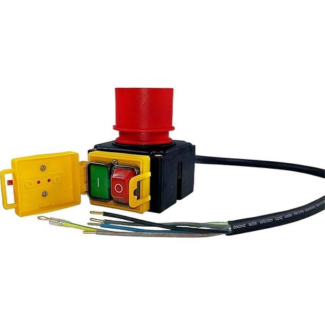 Geräteschalter KOA7, 380/400 V, 3-phasig, mit Kabel und Phasenumrichter, kombinierte Not-Aus-Klappe