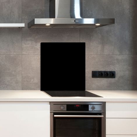 Glas-Schutzplatte 60x65 Schwarz (1/5)