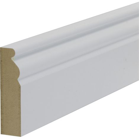 B.S. Bauprogramm Altbausockel 250 cm 70 x 18 mm weiß Leisten (1/2)