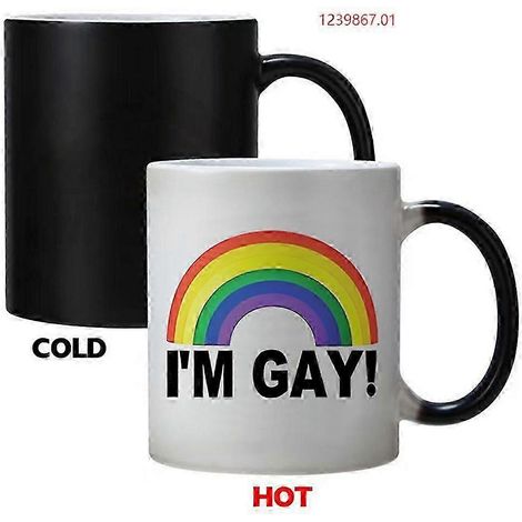 Tasse à café innovante qui change de couleur elle change de couleur lorsqu'elle est chauffée. (1/5)