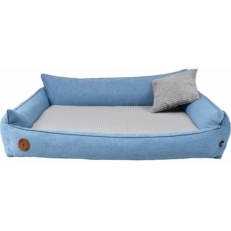 Lit orthopédique bleu Rocky L - 97 cm x 86 cm (1/5)