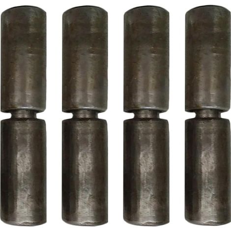 Lot de 4 charnières à barillet soudables, 20 x 110 mm en acier robuste avec roulements à billes amovibles pour portails métalliques, camion, remorque, rotation à 360°, capacité de 99,8 kg (1/5)