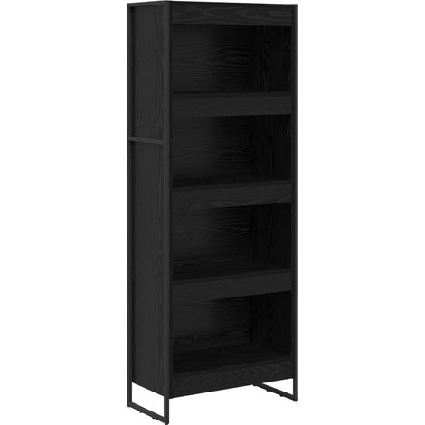 Maison Exclusive - Bücherregal Schwarz Eichen-Optik 60 x 30 x 155