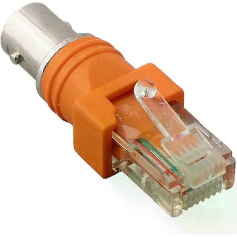 Adaptateur coupleur coaxial RF femelle vers RJ45 mâle, connecteur BNC RJ45 vers RF, conception facile à installer. (1/5)