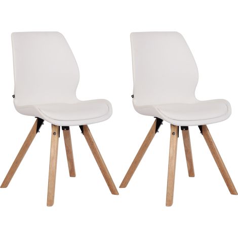 Set di 2 sedie Luna bianco Finta pelle (1/5)