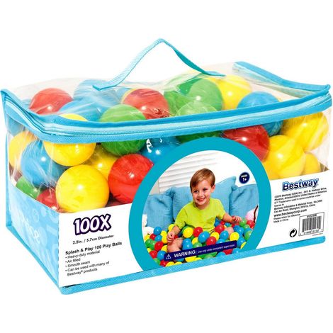 100 pelotas para el parque infantil o piscina infantil Bestway 52027