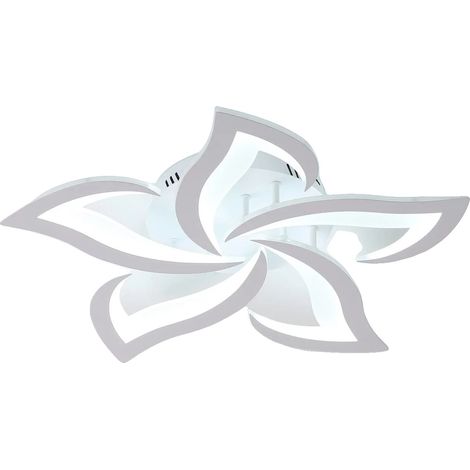 Plafonnier, Design Moderne, Technologie LED, BLANC, 51-60W, Blanc Froid, M (1/5)