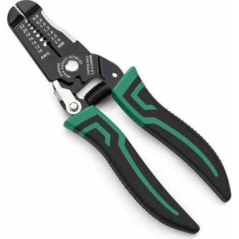 Pince à dénuder manuelle multifonction 7 pouces vert noir (1/5)