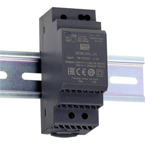 Mean Well DDR-30G-12 Convertisseur CC/CC pour rail (DIN) 12 V/DC 2.5 A 30 W Nbr. de sorties:1 x Contenu 1 pc(s) Q923752 (1/2)