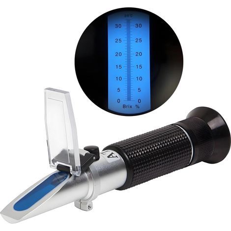 Refractometer, 0-32% Brix Scale, Temperature Compensation, Juice, Wine, Beer, Sap (1/5)
