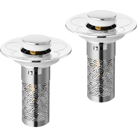 Bouchons de vidange pour éviers et lavabos , lot 2 , en acier inoxydable lavabo salle bain , récupér