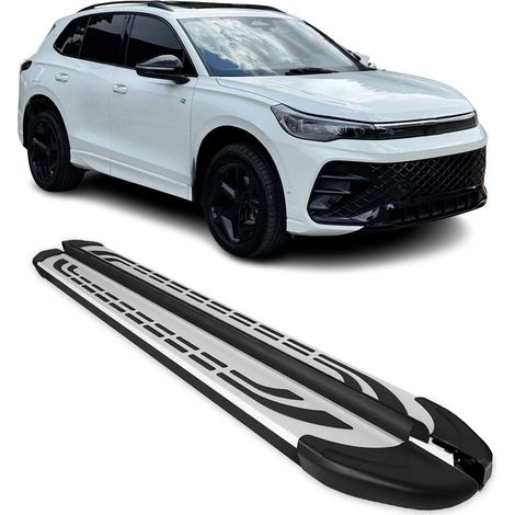 Marchepieds latéraux pédale pour VW Tiguan mk3 2024-2026 Aluminium Gris Noir (1/5)