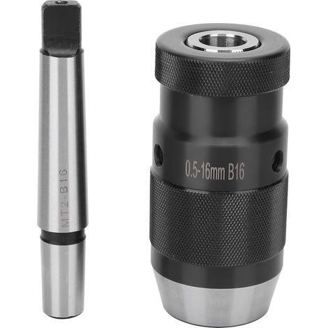 Mandrin sans clé 0,5-16 mm – Cône Morse MT2-B16 – Serrage rapide pour perceuse à colonne, fraiseuse, tour – Haute qualité (1/5)